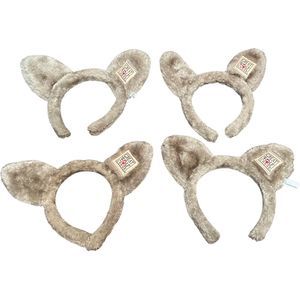 Lot of 4 Great Wolf Lodge Gray Wolf Ears Souvenir Headband Kid Family Costume